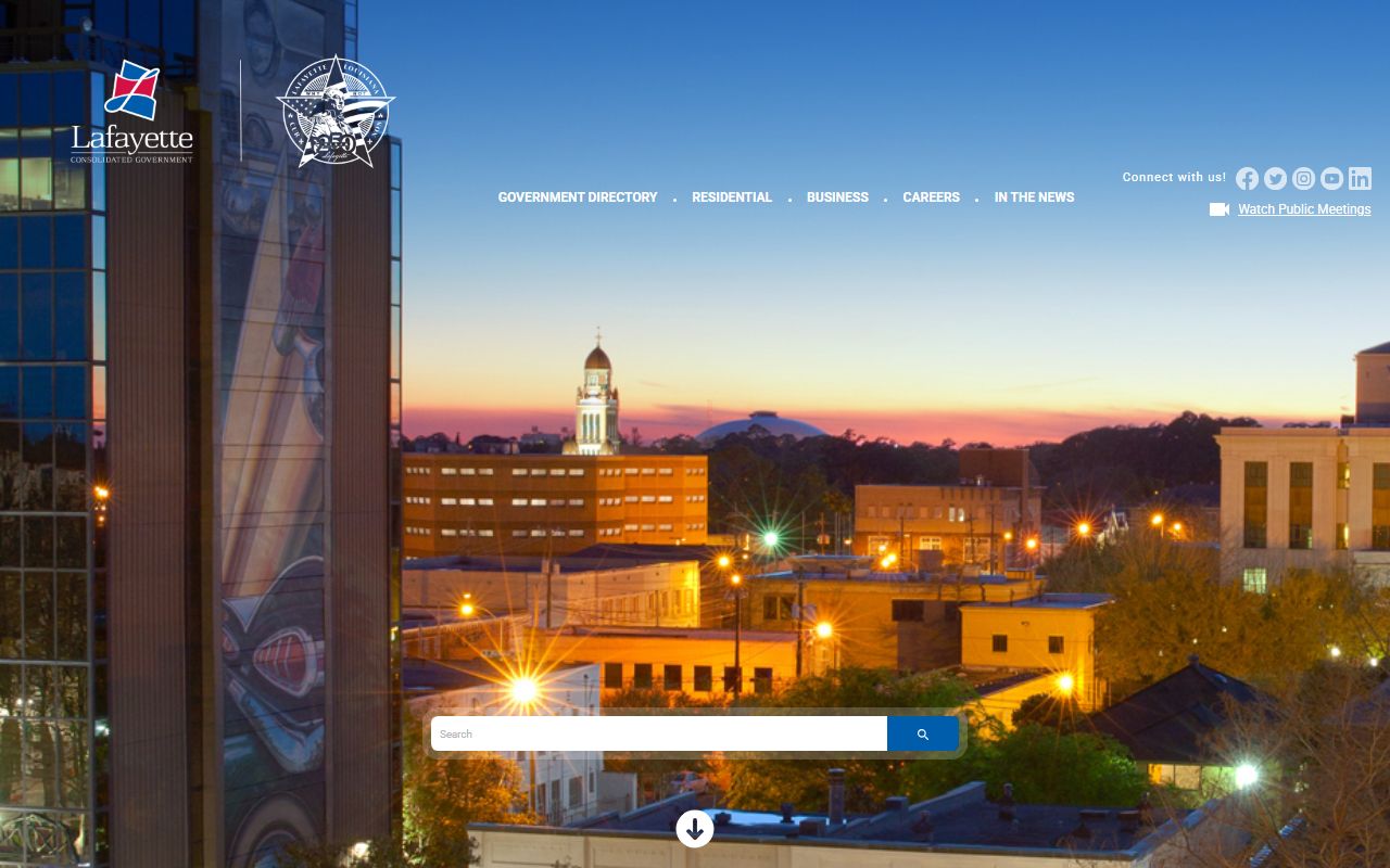 Lafayette city government website