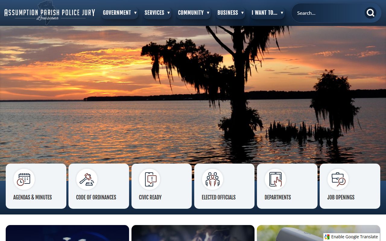Assumption Parish Police Jury website