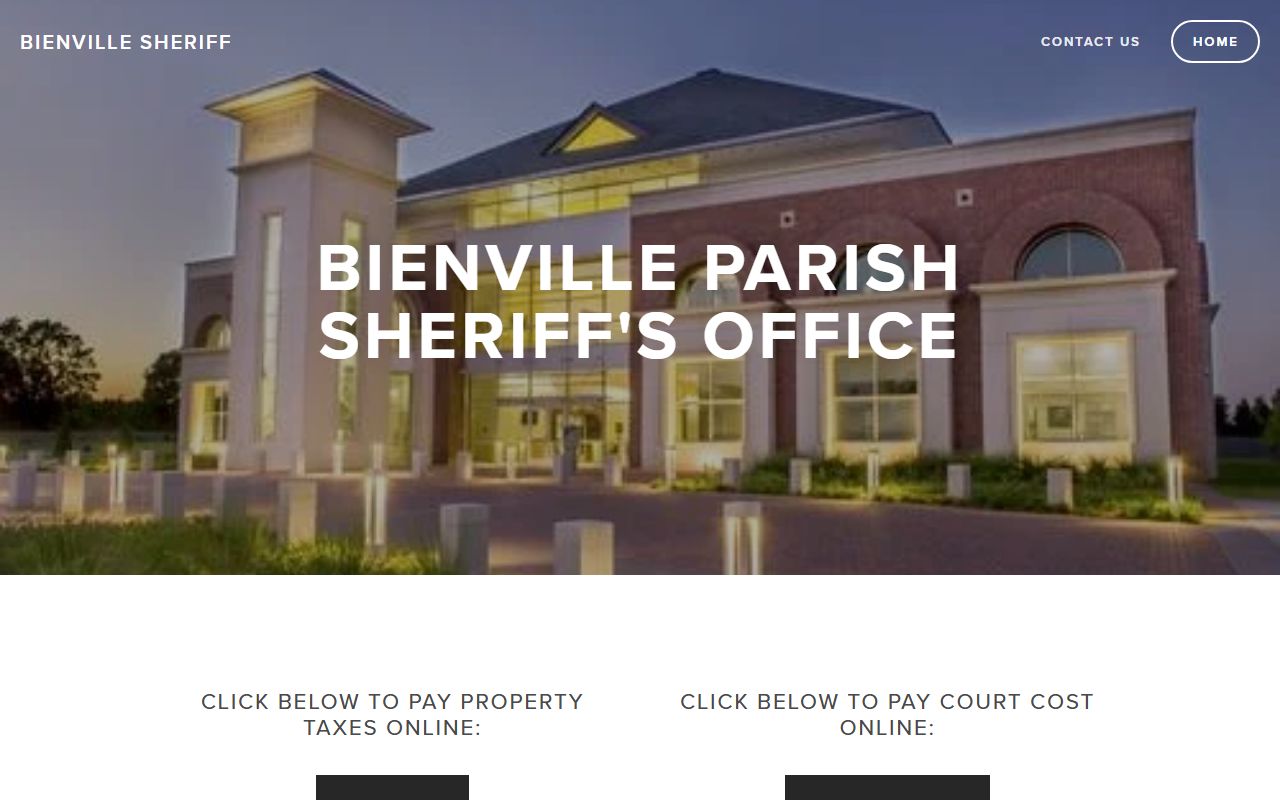 Bienville Parish Sheriff's Office payment portal for traffic tickets