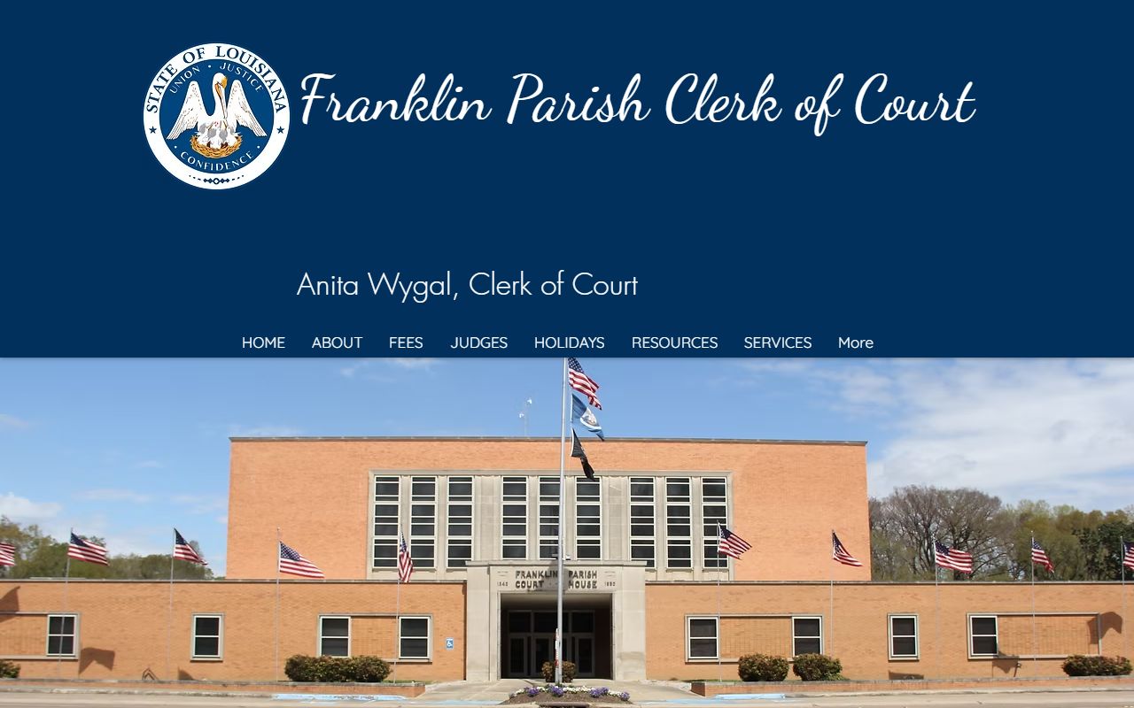 Franklin Parish Clerk of Court homepage